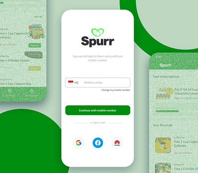 Spurr Login App app application design login page