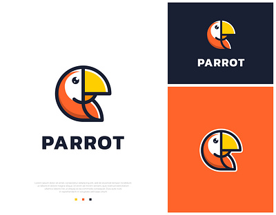 Parrot Bird Logo bird branding cartoon character creative design graphic design illustration logo logo design macaw mascot minimalist modern parakeet parrot simple ui ux vector