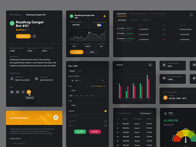 Trading Bot | Crypto trading platform application bot crypto graph product trading app trading bot trading chart ui ui element ux web app web design