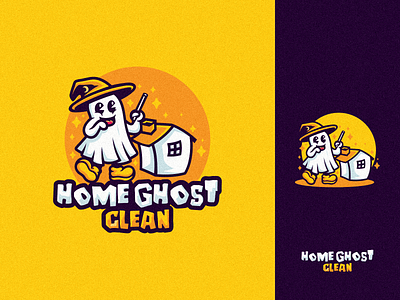 Home Ghost Clean Logo branding clean design graphic design identity illustration logo mark service vector