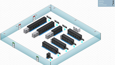 3D Data Center Rack Diagram 3d graphic design network rack diagram visio