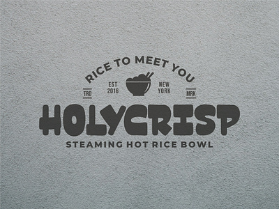 Holycrisp | Logotype Design branding food logo logodesign logotype rice typeface typography