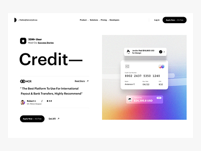 Web UI agency card ui clean credit card design finance website illustration landing page marketing page payment product design saas typography ui ui ux user experience ux web web ui website
