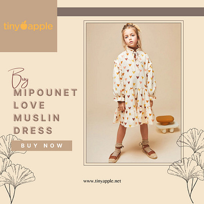 Buy Mipounet Love Muslin Dress - Tinyapple