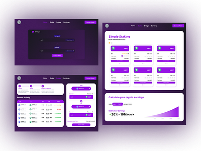 Crypto Landing Page Design bridge design crypto web design crypto website design homepage design landing page design stake design swaping design ui uiux design ux