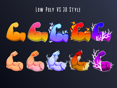 low poly vs 3d style animation design graphic design illustration typography ui ux vector