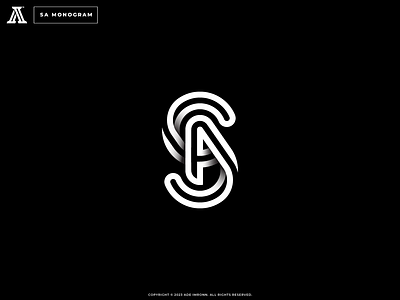 SA Monogram a as design icon letter lettering logo logomark monogram s sa typography