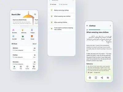 Islamic Dua App Concept 2023 app design dua app figma islamic app islamic app design modern design muslim app new design trendy ui