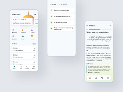 Islamic Dua App Concept 2023 app design dua app figma islamic app islamic app design modern design muslim app new design trendy ui