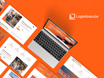 Logistics Website Template: Logisticscube branding ui