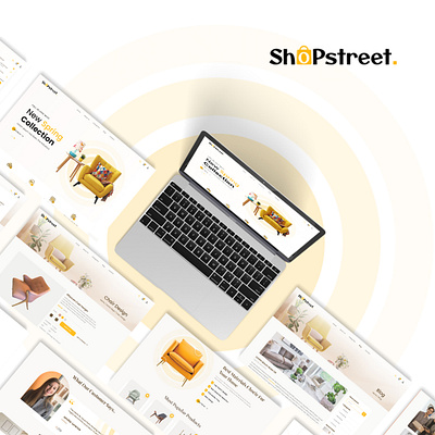 Furniture website template - Shopstreet branding ui
