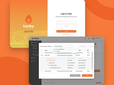 Tanky Project design list login management oil ui website