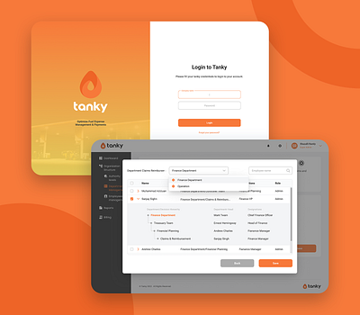 Tanky Project design list login management oil ui website