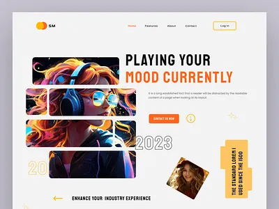 Music Player Web design design fashion fashion landing page graphic design grow your business landing page music player web design ui