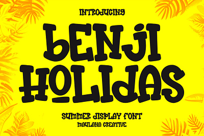 Benji Holidas Summer Display Font animation branding font fonts graphic design logo nostalgic