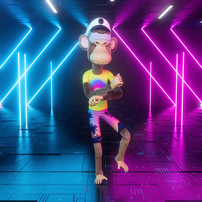 Dance Bored Ape 3d after effects animation ape bored character cinema4d dance design illustration loop motion design nft party wensday yacht