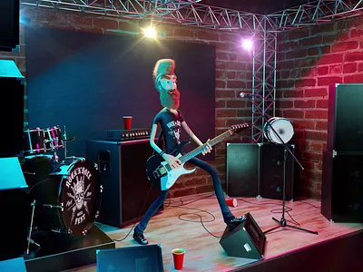 Rock Forever 🤘 3d after effects animation c4d character cinema4d concert design fan forever guiter illustration iroquois loop motion design music rock rocker scene