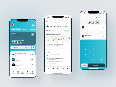 HelloBank! Redesign bank bank app bank card banking banking app bnp bnpparibas fintech mobile money transfer payement