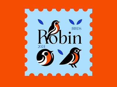ROBIN - 2024 birds branding design flight graphic design icon identity illustration logo marks red reed robin symbol ui