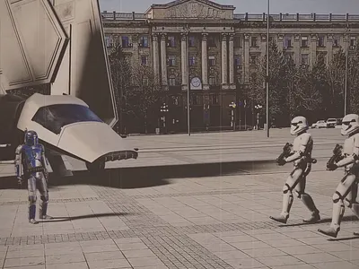 Stormtroopers In The City 3d animation cinema city conquer dead film galaxy history loop motion design nikolaev space star starship stormtrooper tv uktaine war wars