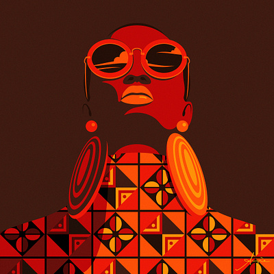 "Sunny" - Daily vector art adobe illustrator africa brown clouds contrast daily art design flat design glasses illustration lights minimalism orange patterns red shadows terra cota vector vector illustration warm