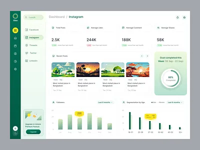 Social Media Manager - Dashboard artiflow design hiring marketing tool product social media social media manager social media marketing socialmmedia ads suhayel ahmed nasim uiux design virtual web design