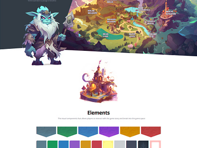 Game World map & UI elements elements game game ui map ui ui elements