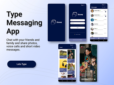 TYPE Chat App-Mobile UI Design animation chatapp design designinspiration figma interactiondesign mobileapp mobileappdesign mobiledesign mobileui techdesign ui uiinspiration uipatterns uiux userexperience