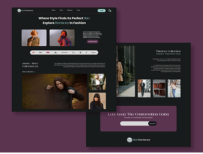 HueHarmony: Unveiling Luxury Clothing design figma reactjs ux web development website