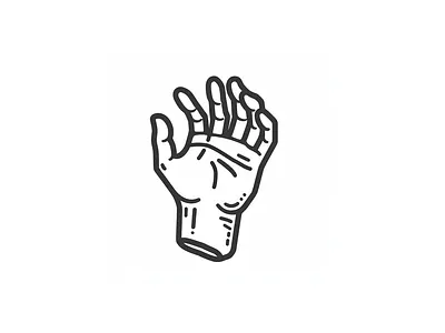 AI 6 ai fingers graphic icon illustration line logo
