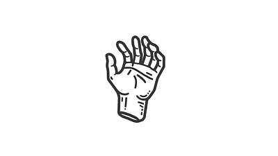 AI 6 ai fingers graphic icon illustration line logo