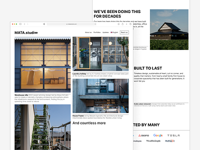 MATA Architecture Studio architecture ui ux web