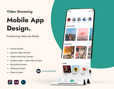 Innovative Video Streaming Mobile App UI Design. creativeui dynamicui easynavigation graphic design hdstreaming interactivedesign mediaapp mobileappdesign mobileentertainment mobilemedia movieapp streaminglibrary streamingservice tvshowapp ui uiux userfriendly videocatalog watchanywhere