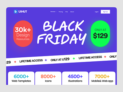 UIHUT - Black Friday Deal black friday black friday deal discount homepage lnadigng sale ui webdesign website website design