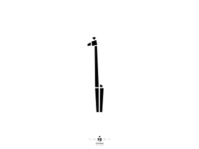 تایپوگرافی زرافه (Giraffe Persian Typography) animal giraffe illustration inkscape minimal minimalism minimalist persian typography