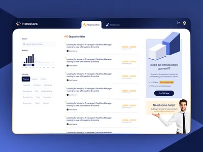 Introstars Concept platform product design ui ux
