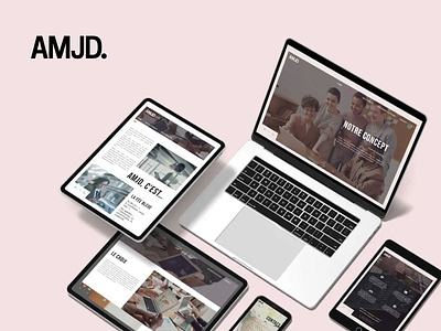 Case Study: AMJD - Web Design branding business card graphic design logo design ui web design