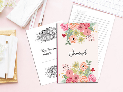 Journal notebook design graphic design journal notebook