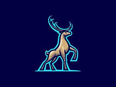 Reindeer Sport Logo animal brand branding deer for sale illustration logo mark nagual design reindeer sport