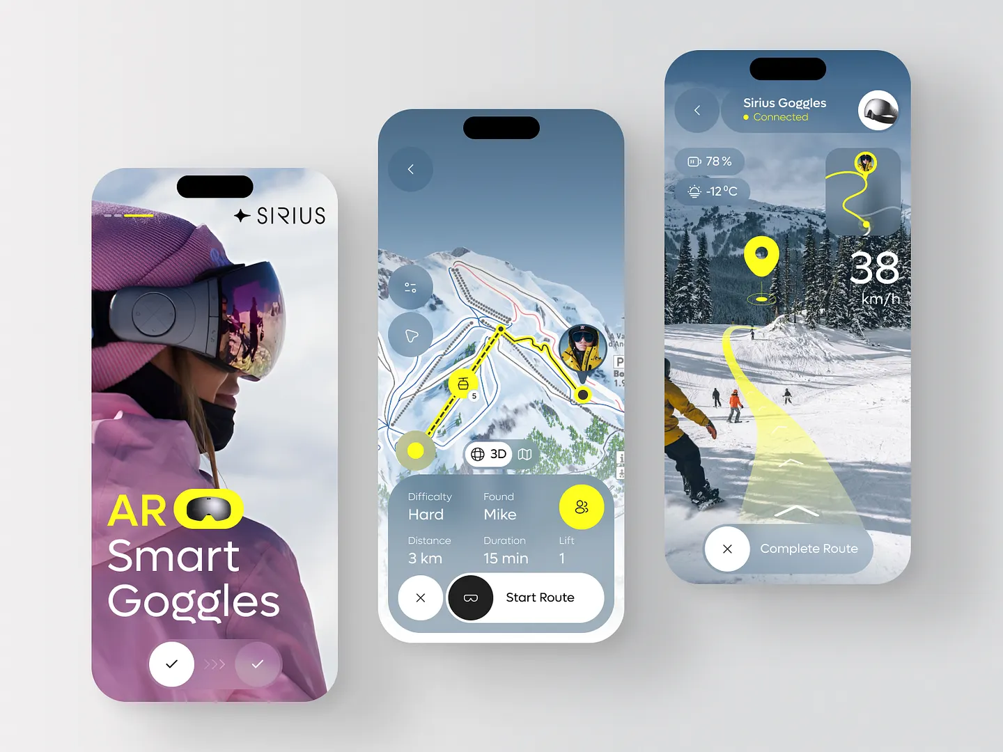 Augmented Reality Ski Goggles App: Sirius Experience