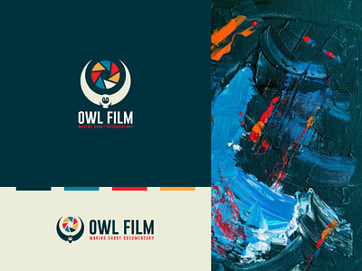 Owl Film Logo Design animal bird branding circular color concept creative design designer director film gradient idea logo logotype maker minimal modern movie owl