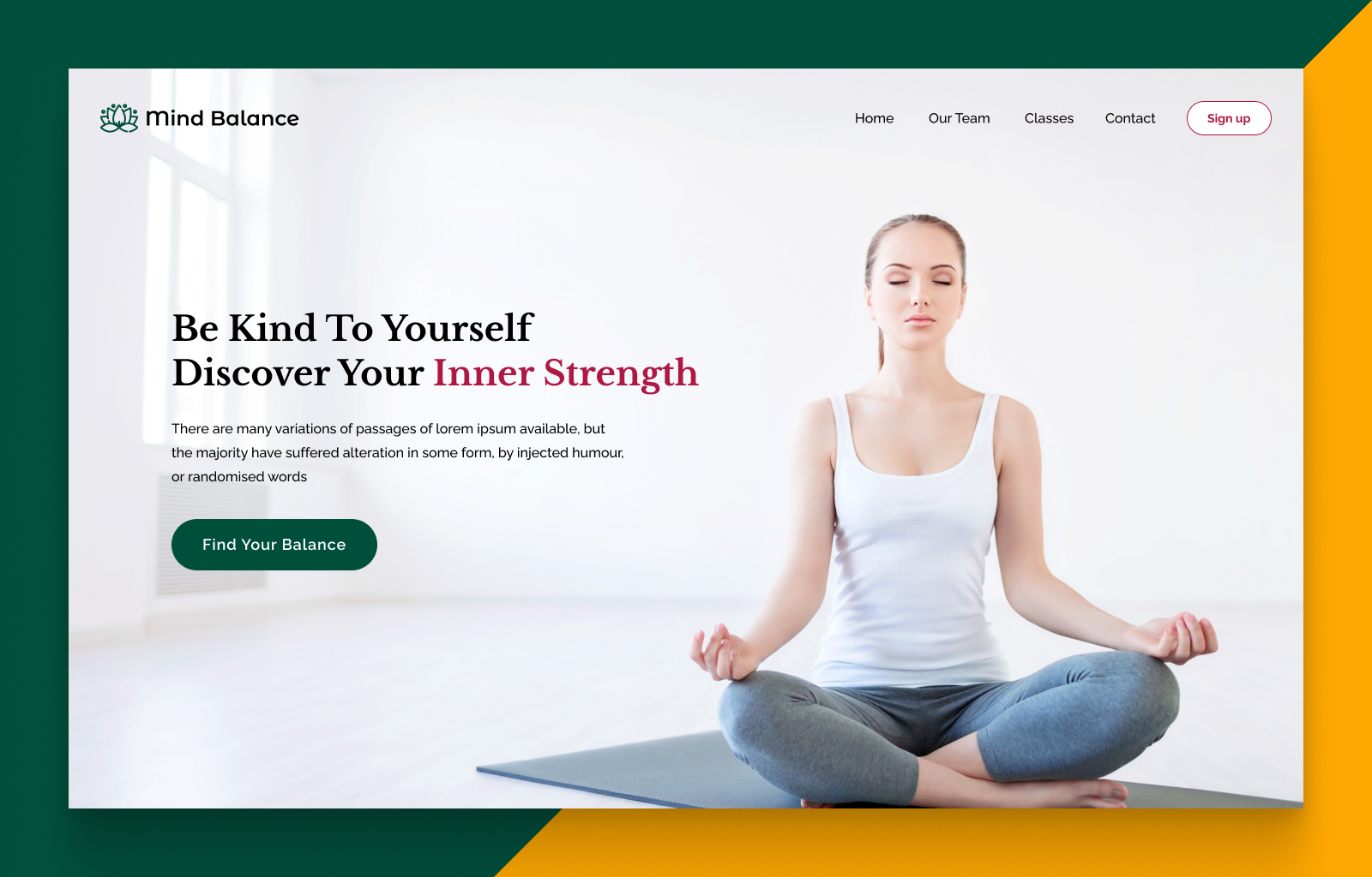 #DailyUI #003 Landing Page 003 daily ui daily ui 003 — landing page fitness landing page landingpage fitness yoga