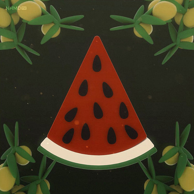 A watermelon for Palestine 3d 3d animation 3d modelling c4d cinema 4d design flag morphing palestine watermelon