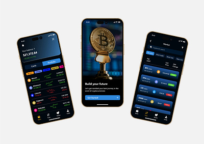 Crypto App bitcoin branding crypto design mobile trade userexperience userinterface