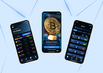 Crypto App bitcoin branding crypto design mobile trade userexperience userinterface