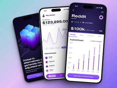 Stocks App iOS - Concept 2 crypto dailyuichallenge dashboard design stocks ui uidesign ux