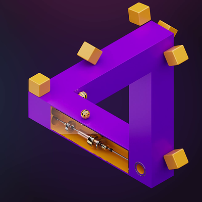 Penrose Triangle 3d abstract after effects animation art branding c4d cinema4d design funny graphic design illustration infinity isometric loop motion design nft penrose triangle