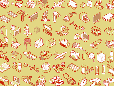 Isometric Stuff adobe illustrator device diy handy man icon icon set ifixit isometric isometric art isometric grid pattern power tool svg systematic design tech technical drawing technical graphics technical illustration thumbnail vector graphics