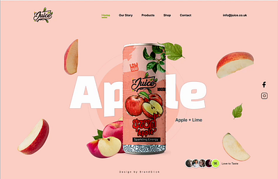 Fruit Juice Web Site Concept UI branding design figma illustration ui