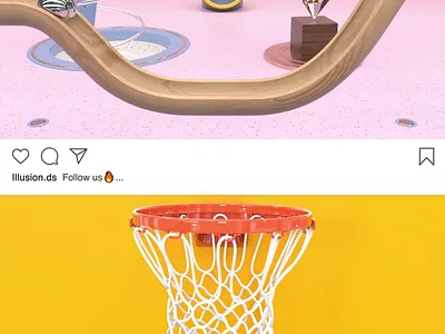 The Surprise 3d abstract after effects animation art ball basketball branding c4d cinema4d design funny graphic design illustration infinity instagram loop motion design post story